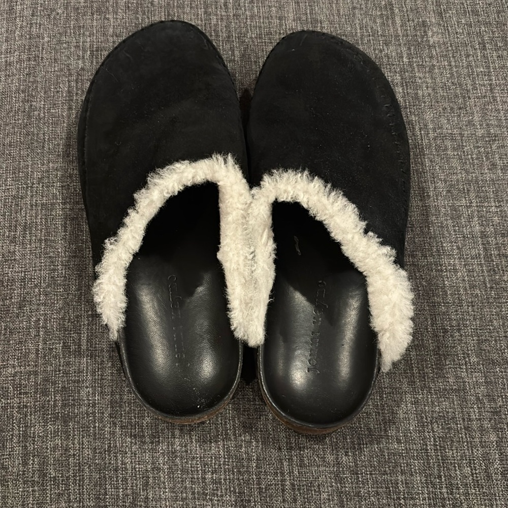 JENNI KAYNE Shearling-Lined Moc Clog, EUC, size 38